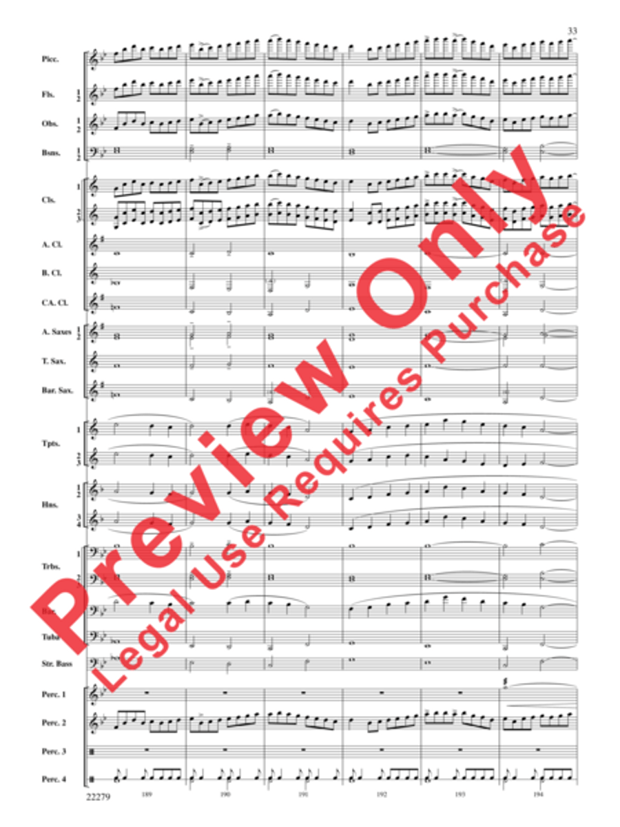Bayou Breakdown Concert Band scores gallery preview page 34
