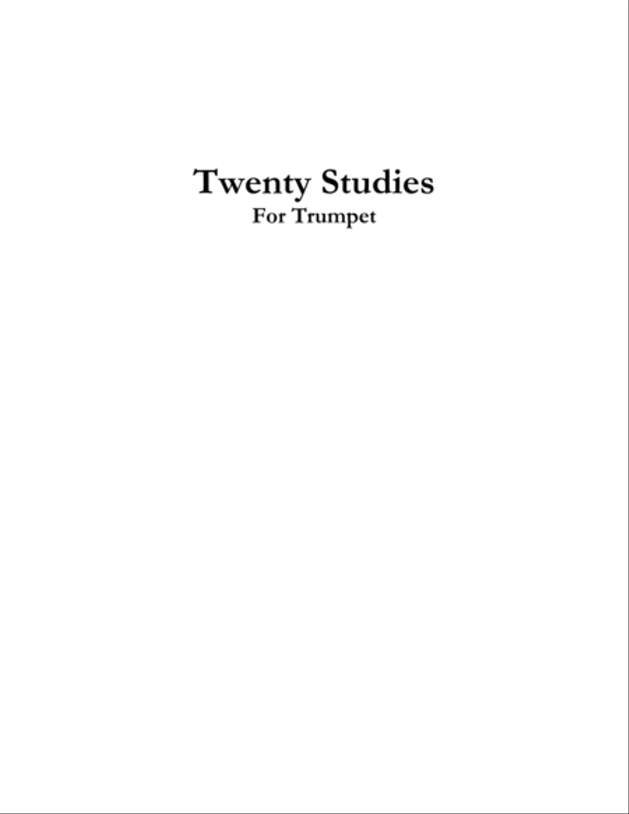 Twenty Studies for Trumpet by Eddie Lewis Trumpet Solo scores gallery preview page 2