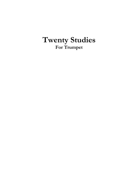 Twenty Studies for Trumpet by Eddie Lewis
