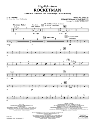 Highlights from Rocketman (arr. Johnnie Vinson) - Percussion 2