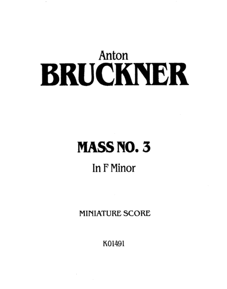 Mass No. 3 in F Minor