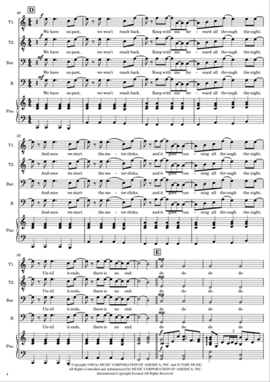 All Through The Night TTBB scores gallery preview page 4