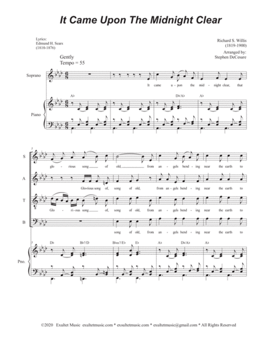 It Came Upon The Midnight Clear (SATB) image number null