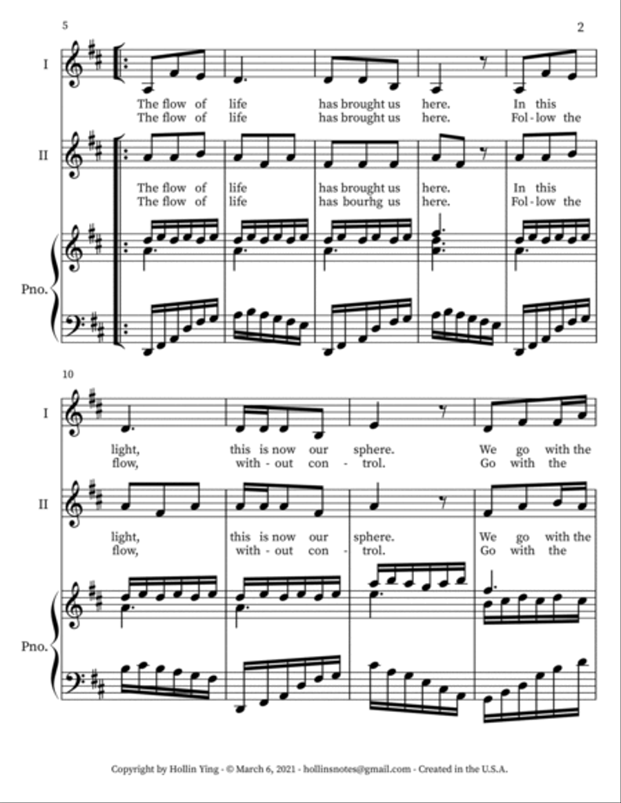 The Flow of Life Choir scores gallery preview page 2