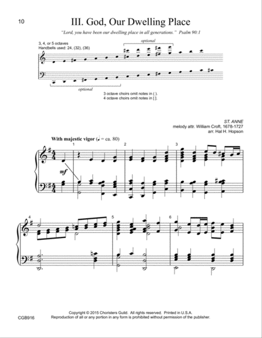 Three Handbell Sketches for Worship Handbell Choir scores gallery preview page 4