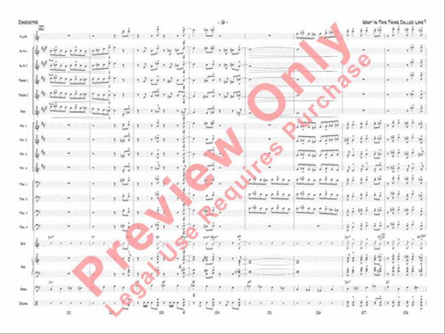 What Is This Thing Called Love? Jazz Ensemble scores gallery preview page 19