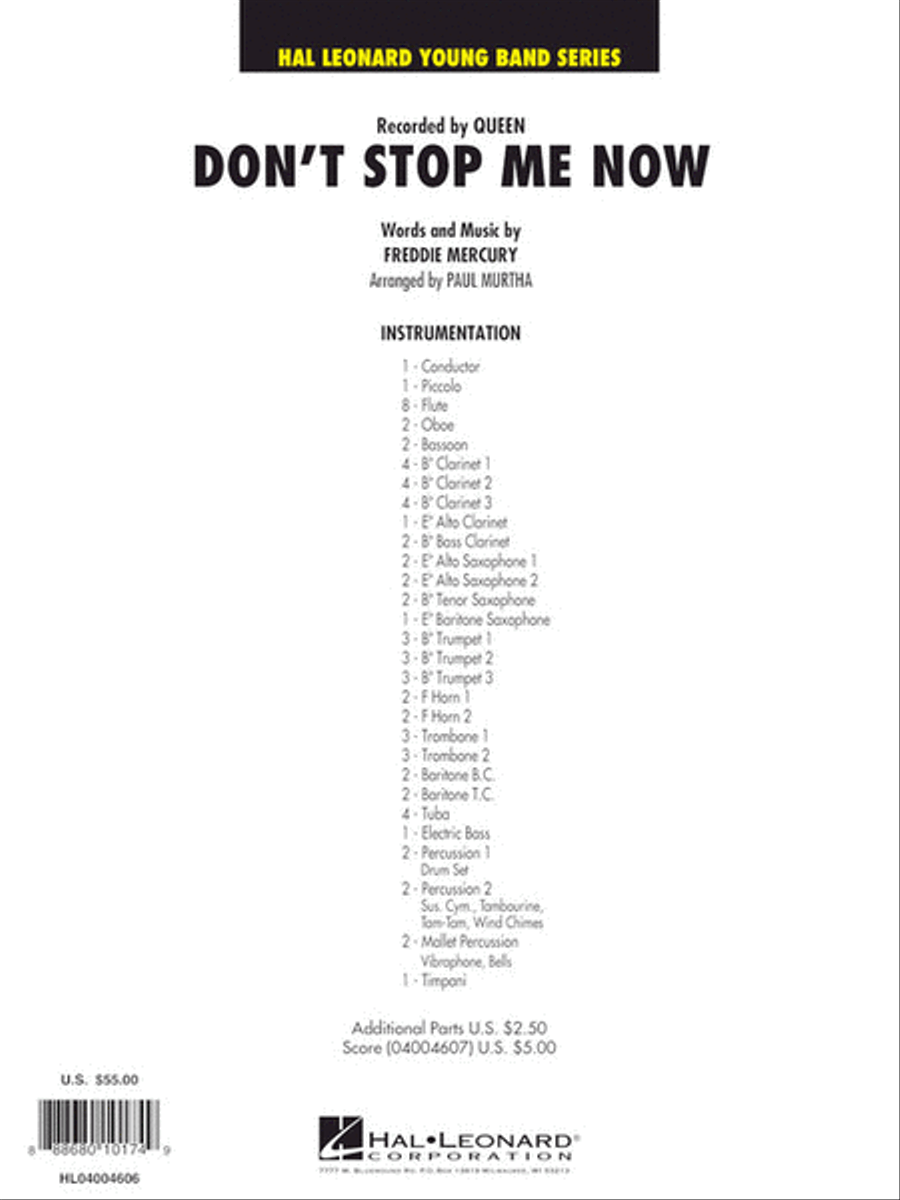 Don't Stop Me Now Concert Band scores gallery preview page 8