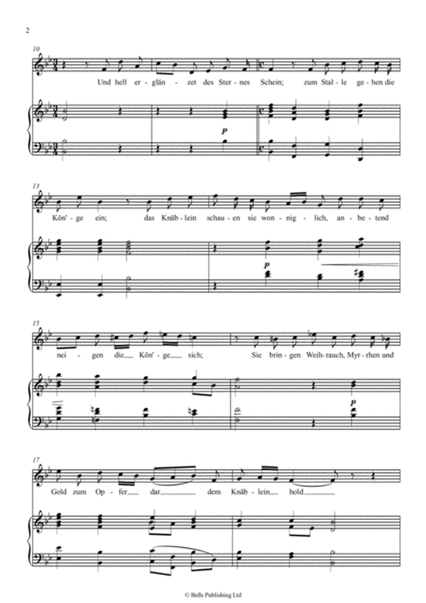 Die Konige, Op. 8 No. 3b (Original key. B-flat Major)