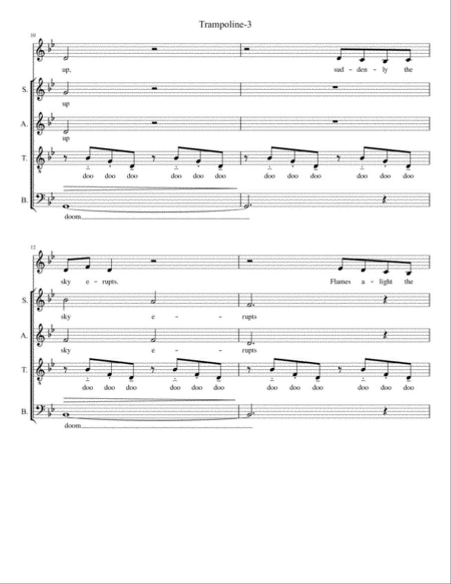 Trampoline 4-Part scores gallery preview page 3