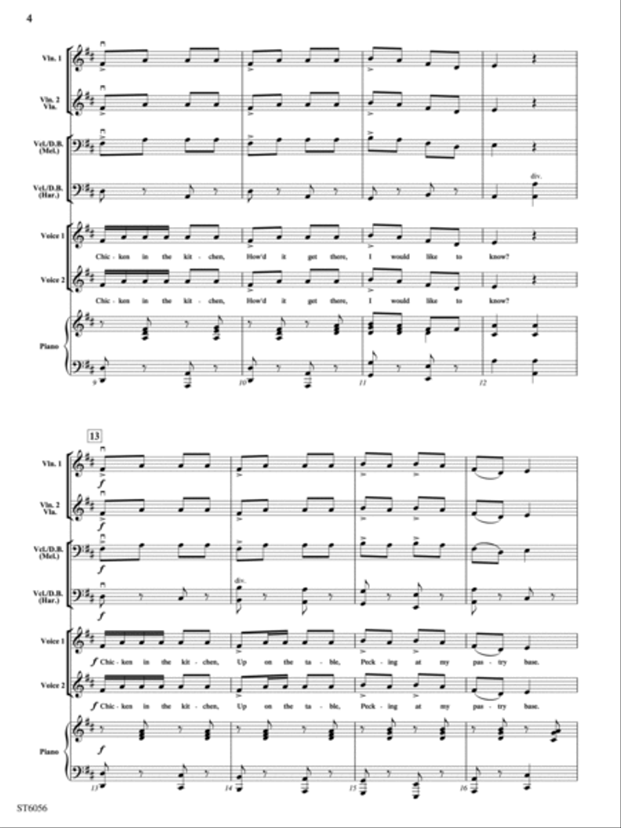 Chicken in the Kitchen: Score String Orchestra scores gallery preview page 4