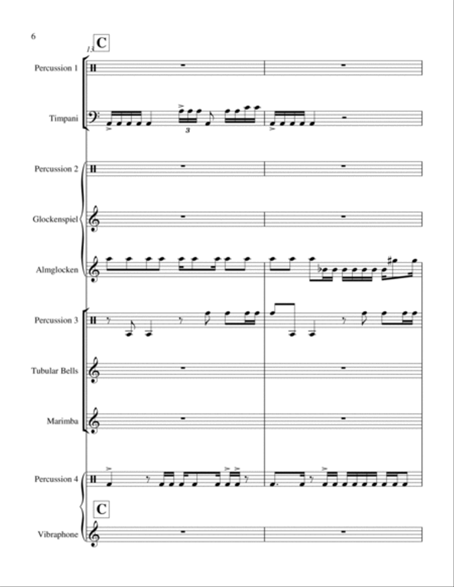 Street Beats for Percussion Quartet Percussion Ensemble scores gallery preview page 6