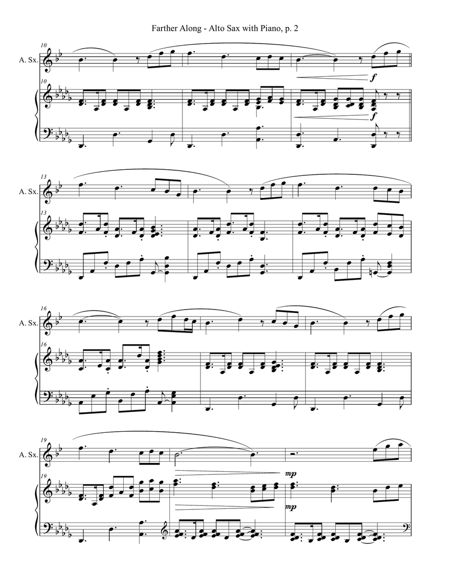 3 GREAT GOSPEL SONGS (for Alto Sax with Piano - Instrument Part included) Alto Saxophone scores gallery preview page 3
