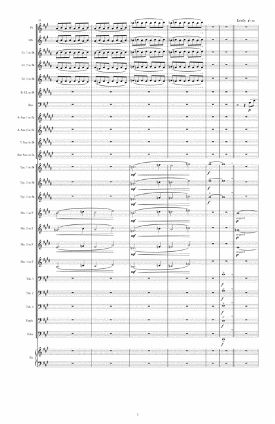 Under Fletcher's Sky (For Concert Winds *multiple percussion parts also available) Concert Band scores gallery preview page 6