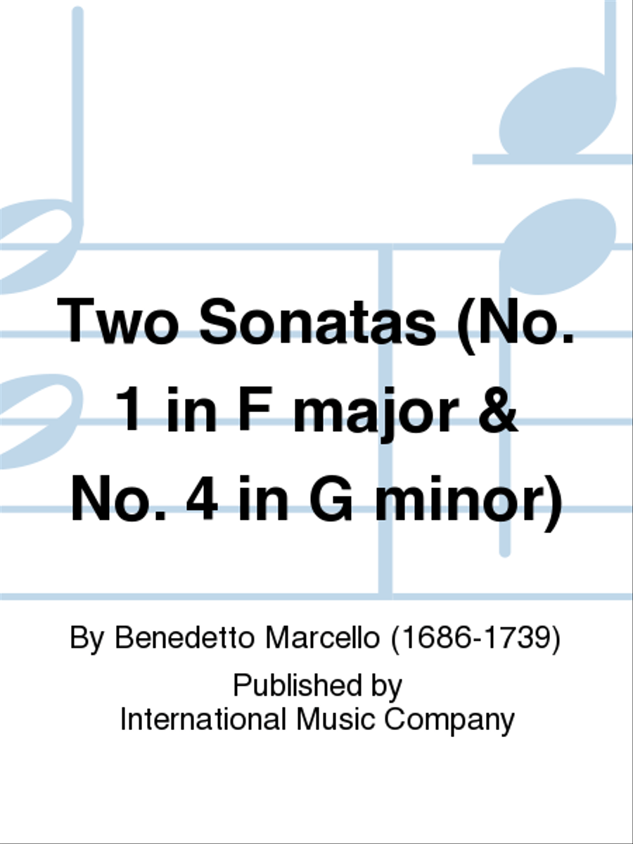 Two Sonatas (No. 1 In F Major & No. 4 In G Minor) Piano Accompaniment scores gallery preview page 1