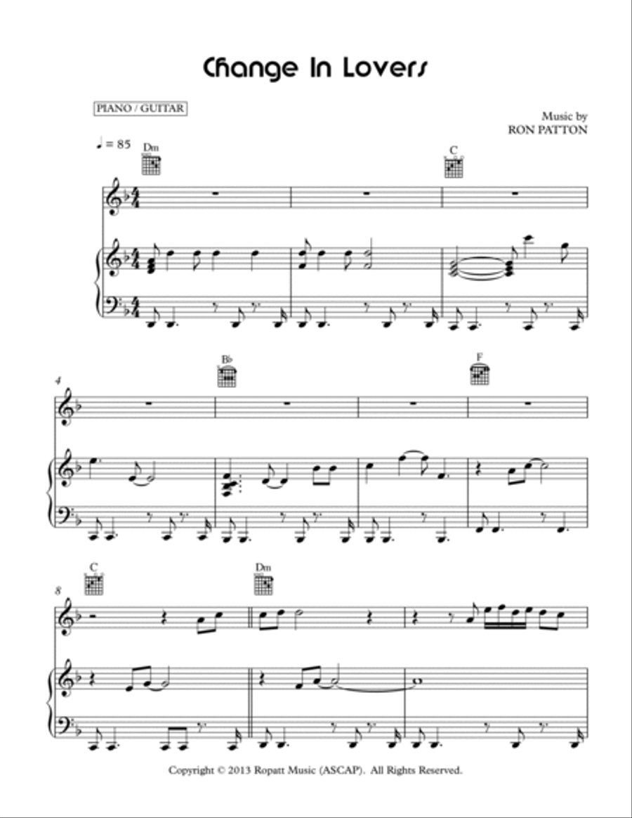 Change In Lovers Change In Lovers Electric Guitar scores gallery preview page 2