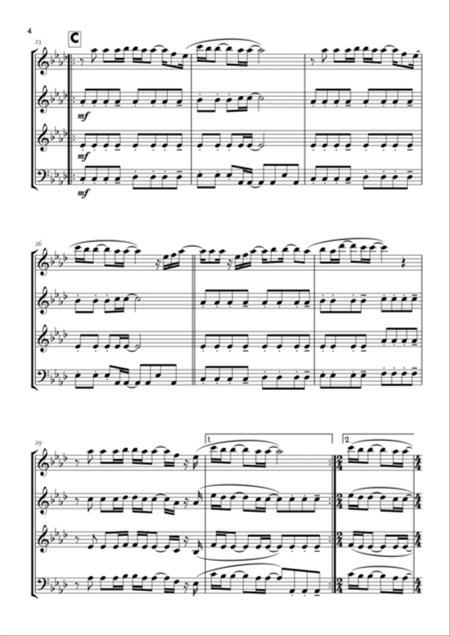 Goodness Of God Goodness Of God Saxophone Quartet scores gallery preview page 4