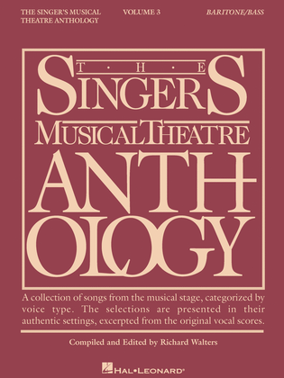 The Singer's Musical Theatre Anthology - Volume 3 - Baritone/Bass (Book only)