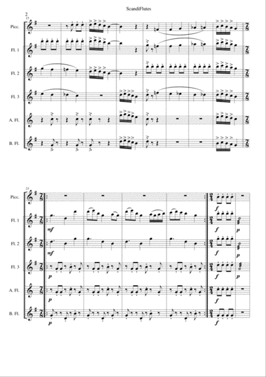 ScandiFlutes Woodwind Ensemble scores gallery preview page 2