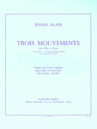 Trois Mouvements (flute And Organ)
