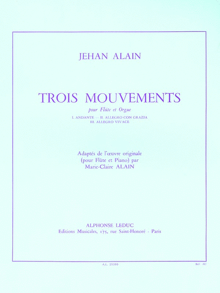 Trois Mouvements (flute And Organ)