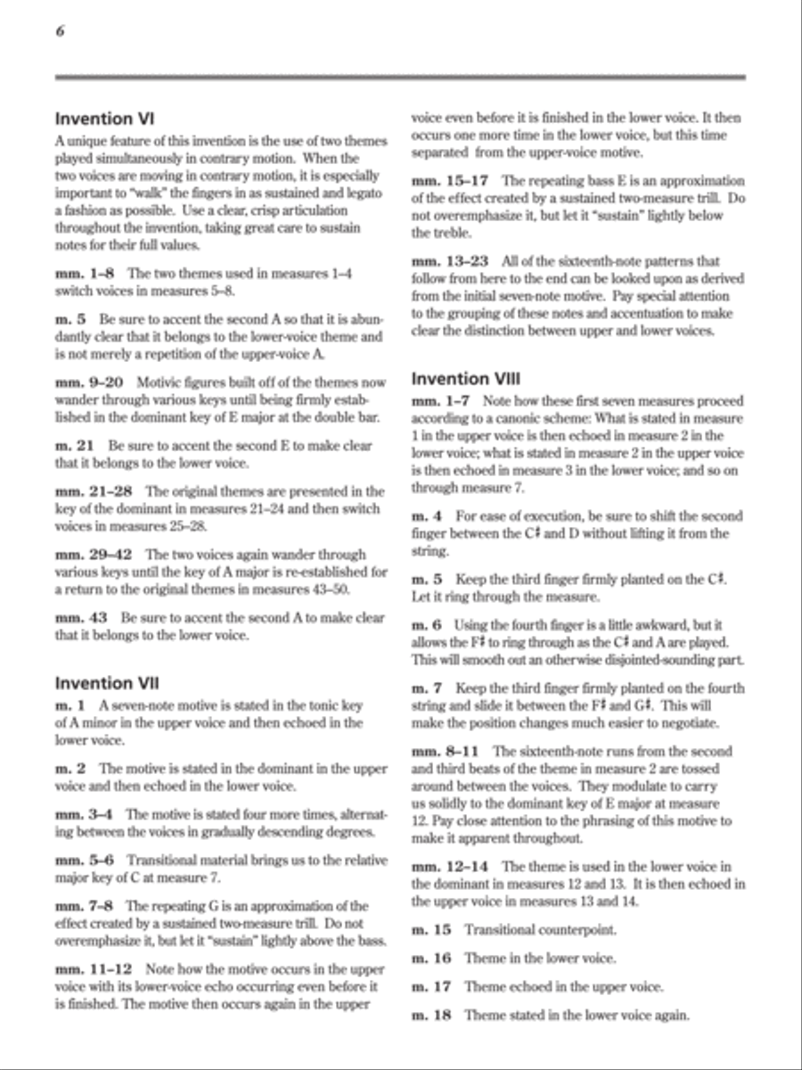 J. S. Bach -- 15 Two-Part Inventions Classical Guitar scores gallery preview page 7