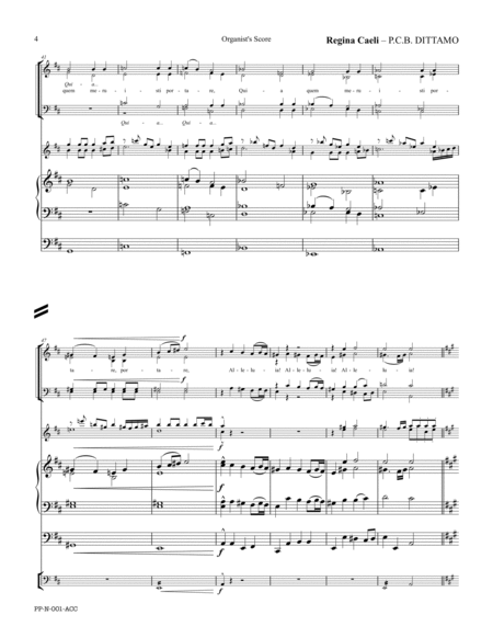 Regina Caeli (SATB Choir, Violins, Organ & opt. Timpani) - [Organist's Score ONLY] image number null