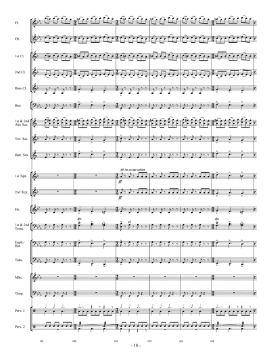 The Trumpeter of Krakow Concert Band scores gallery preview page 17