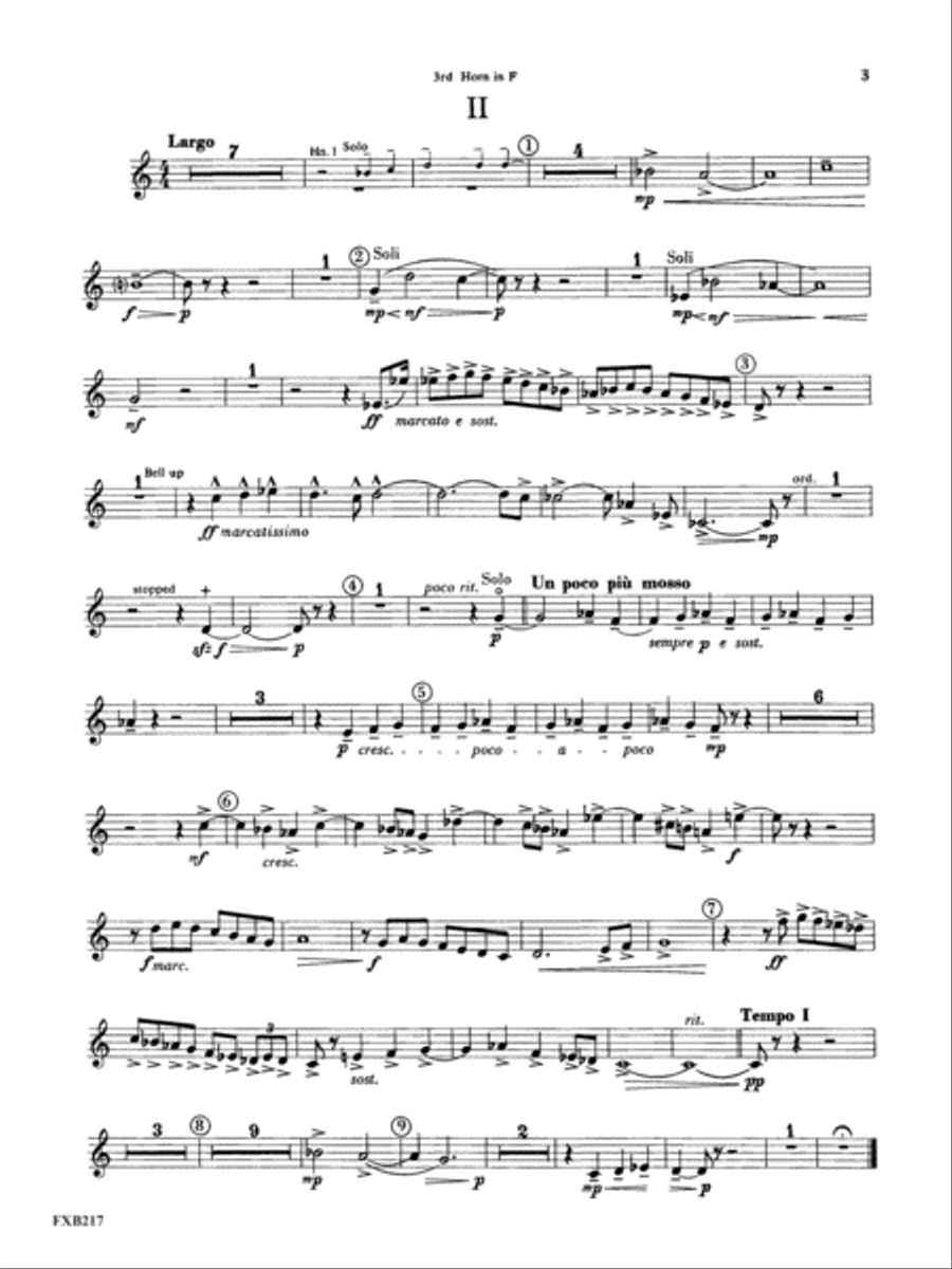 Symphony for Brass and Percussion: 3rd F Horn Concert Band scores gallery preview page 3