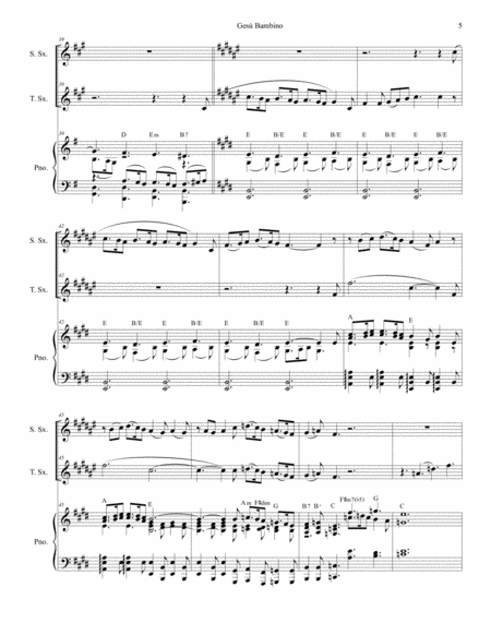 Gesu Bambino (Duet for Soprano and Tenor Saxophone) image number null