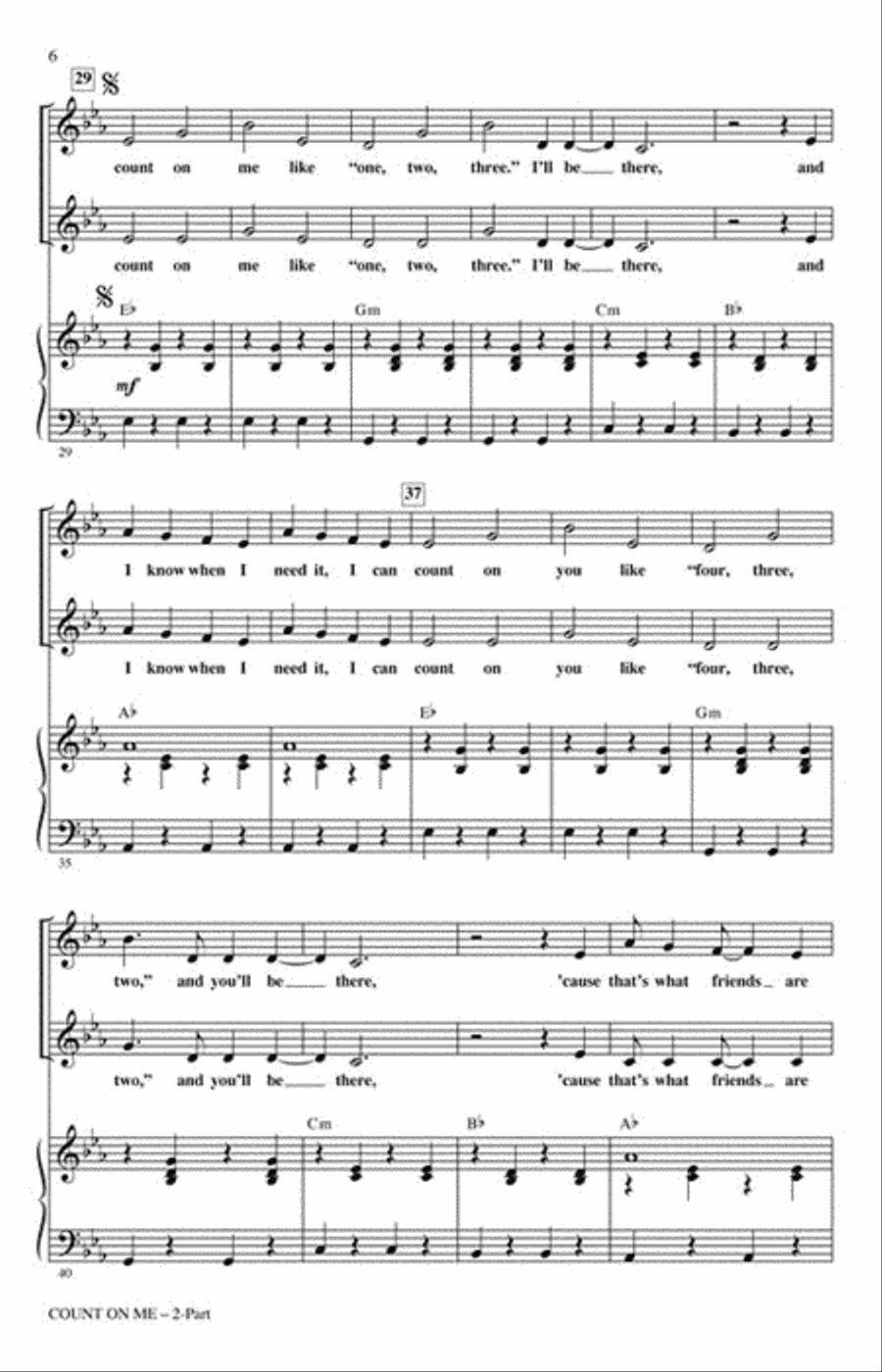 Count on Me 2-Part scores gallery preview page 3