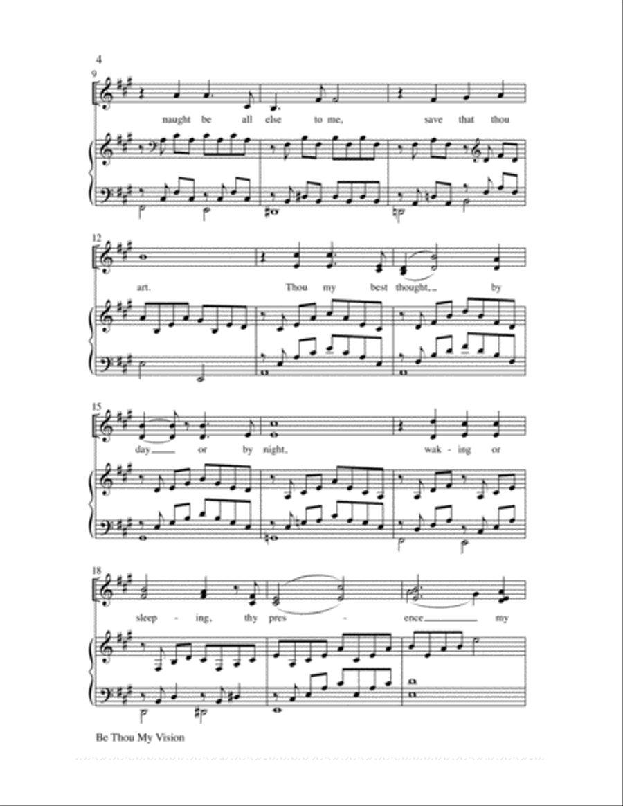 Be Thou My Vision 4-Part scores gallery preview page 4