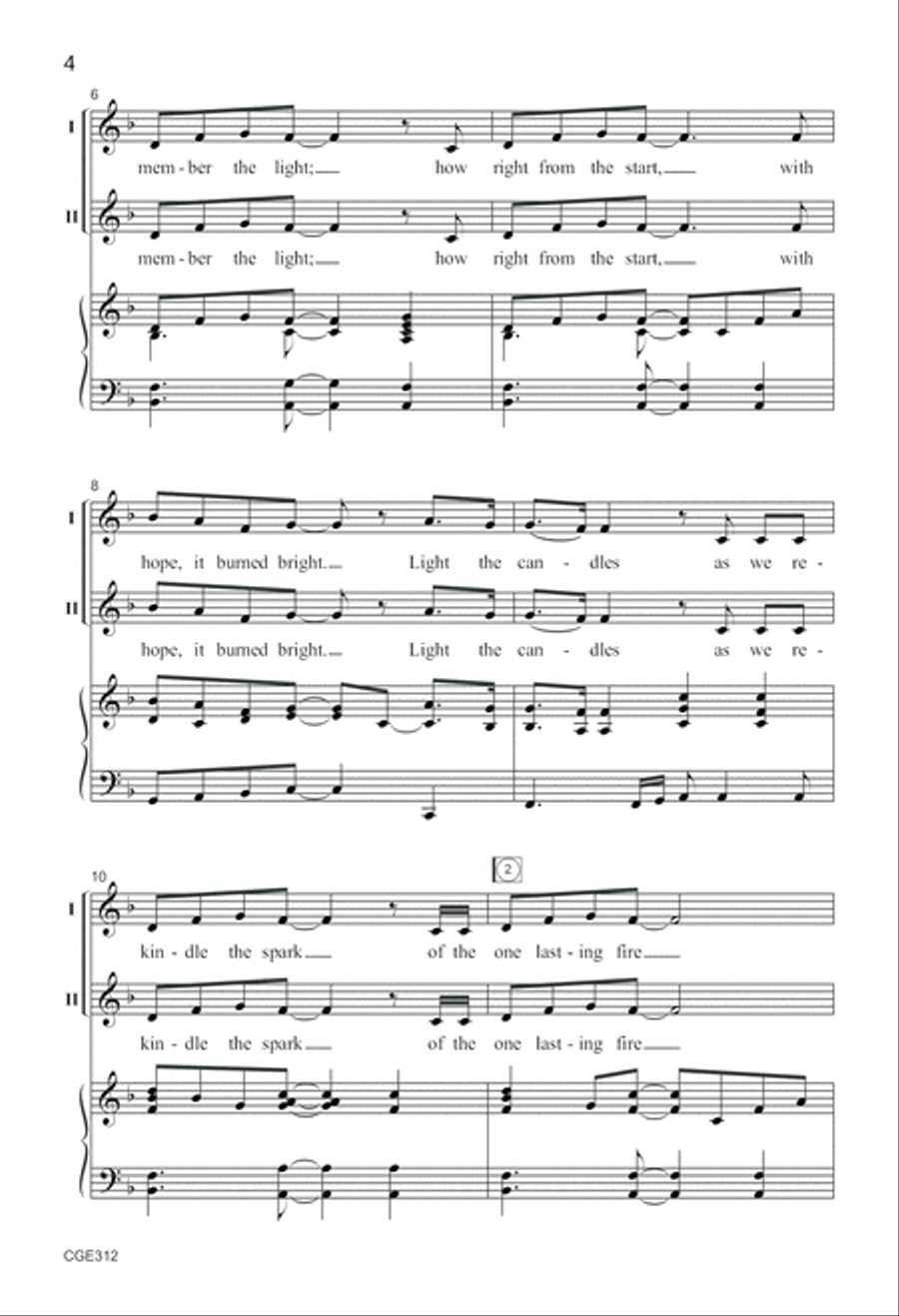 Light the Candles of Hanukkah - Two-part Choir scores gallery preview page 4