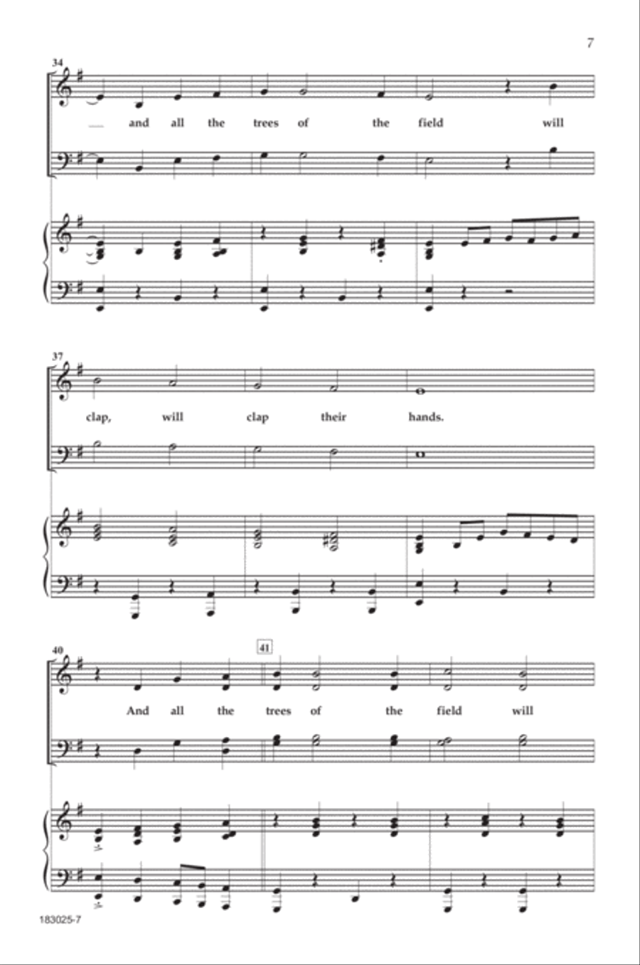 The Trees of the Field 4-Part scores gallery preview page 6