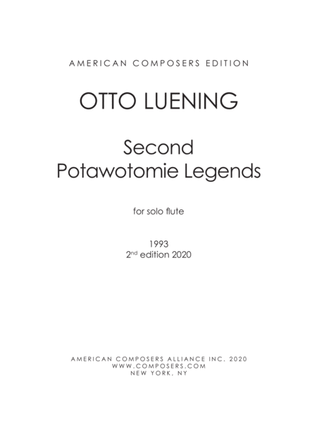 [Luening] Second Patowatomie Legends