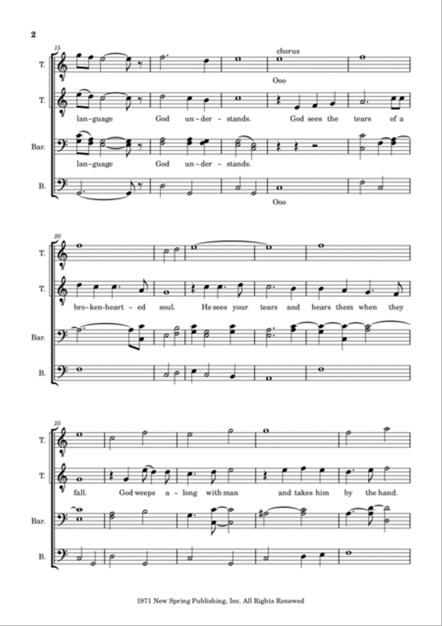 Tears Are A Language TTBB scores gallery preview page 2