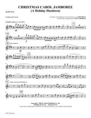 Christmas Carol Jamboree (A Holiday Hoedown): E-flat Alto Saxophone