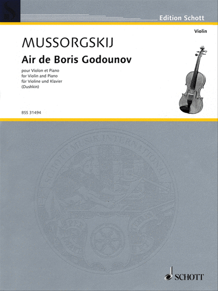 Air de Boris Godounov Violin Solo scores gallery preview page 1