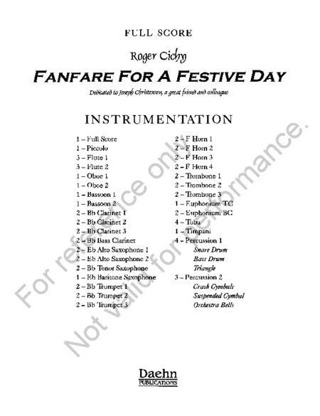 Fanfare for a Festive Day image number null