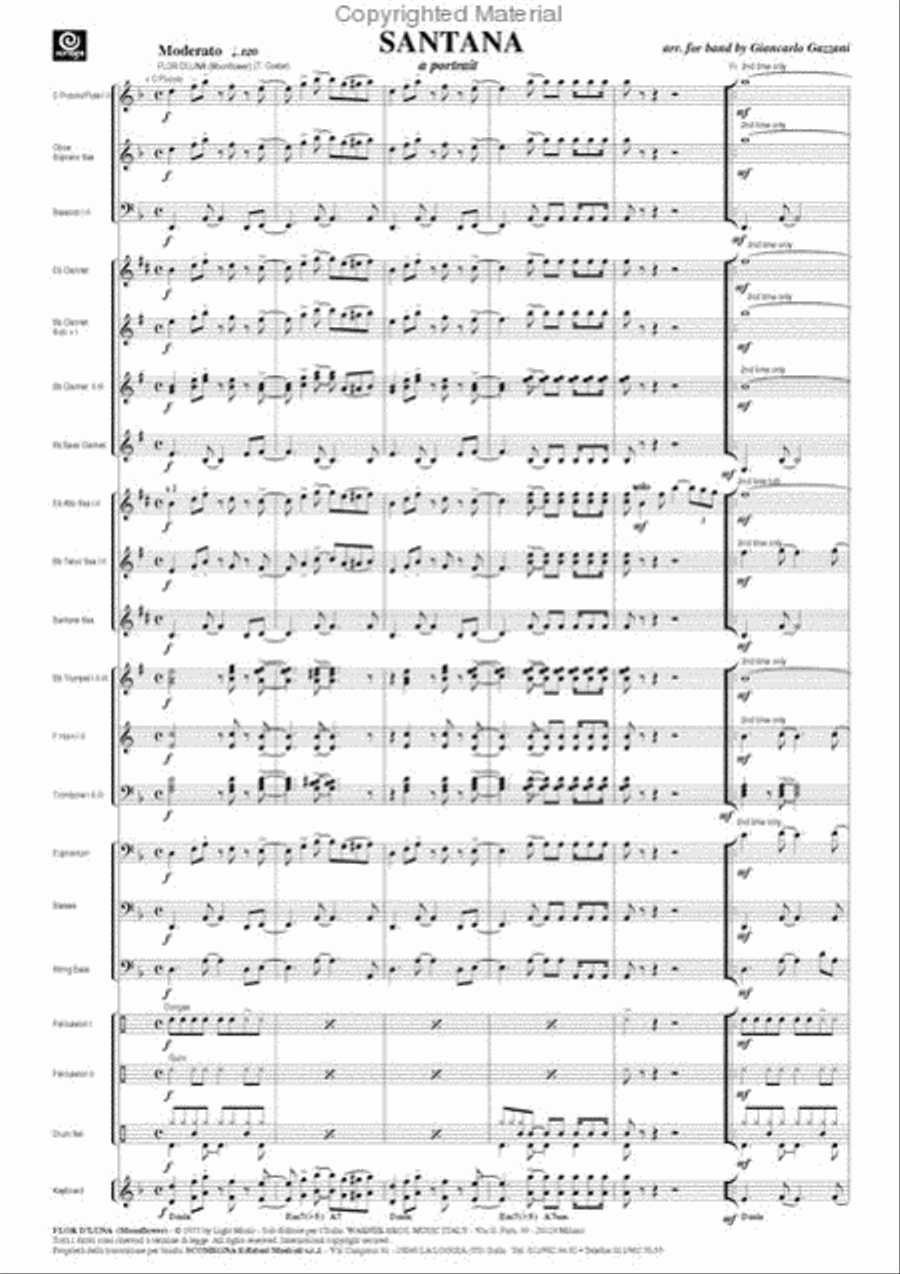 Santana, a Portrait Santana, a Portrait Concert Band scores gallery preview page 3