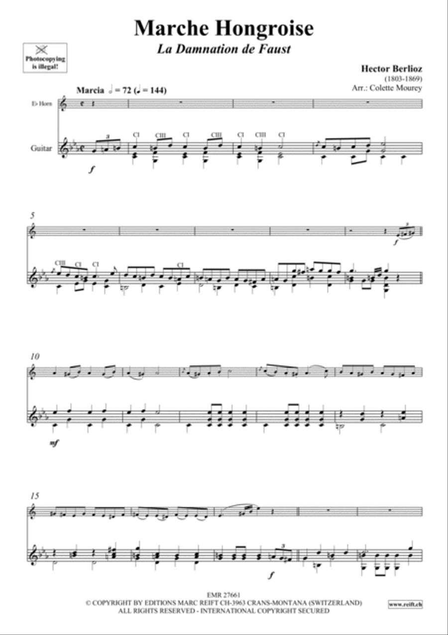 Marche Hongroise Marche Hongroise Horn scores gallery preview page 4