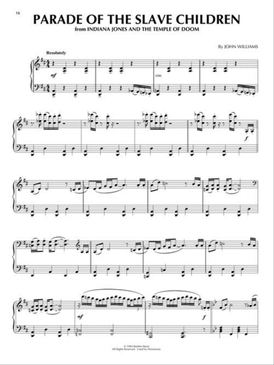 Indiana Jones Piano Solo Collection Piano Solo scores gallery preview page 5