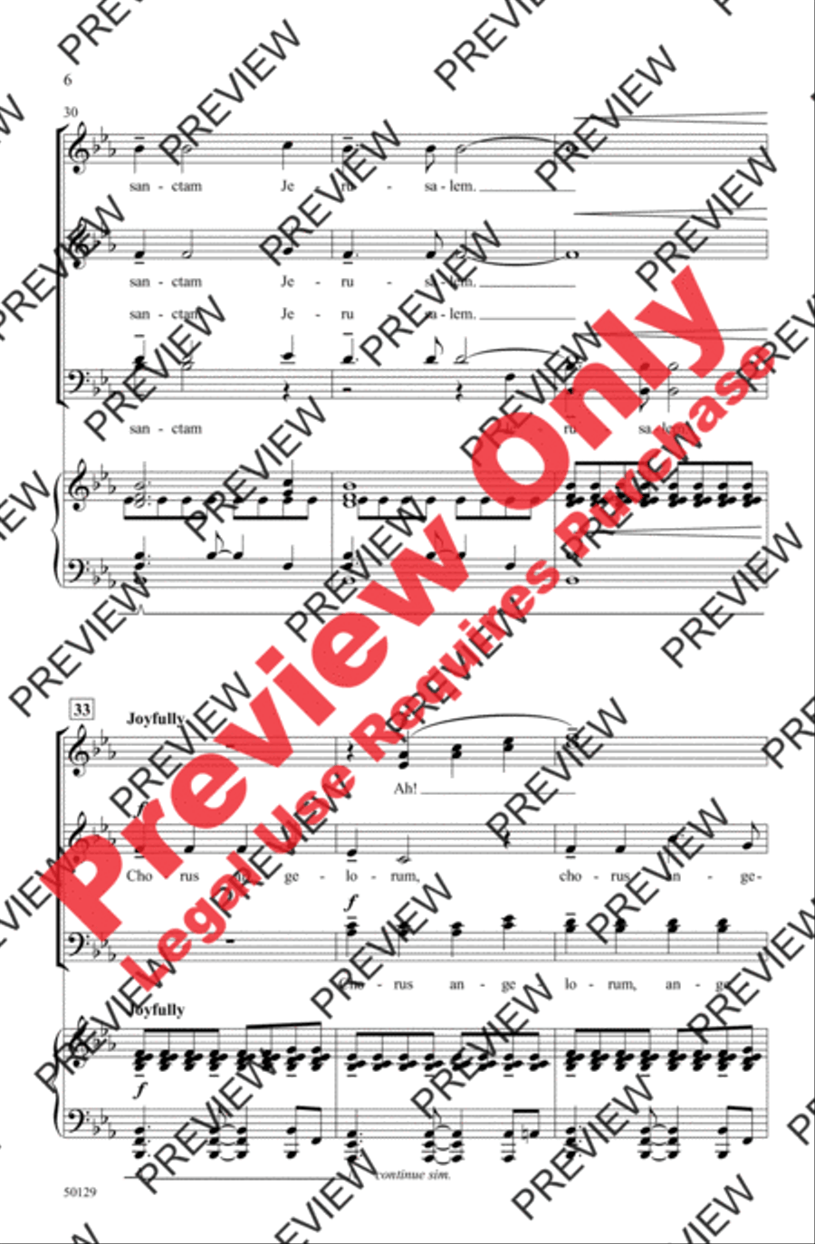 In Paradisum 4-Part scores gallery preview page 6