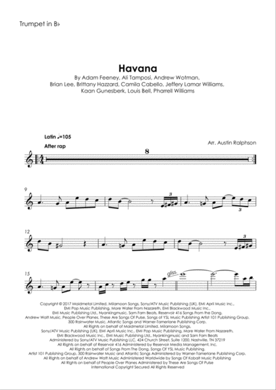 Havana Trumpet Solo scores gallery preview page 2