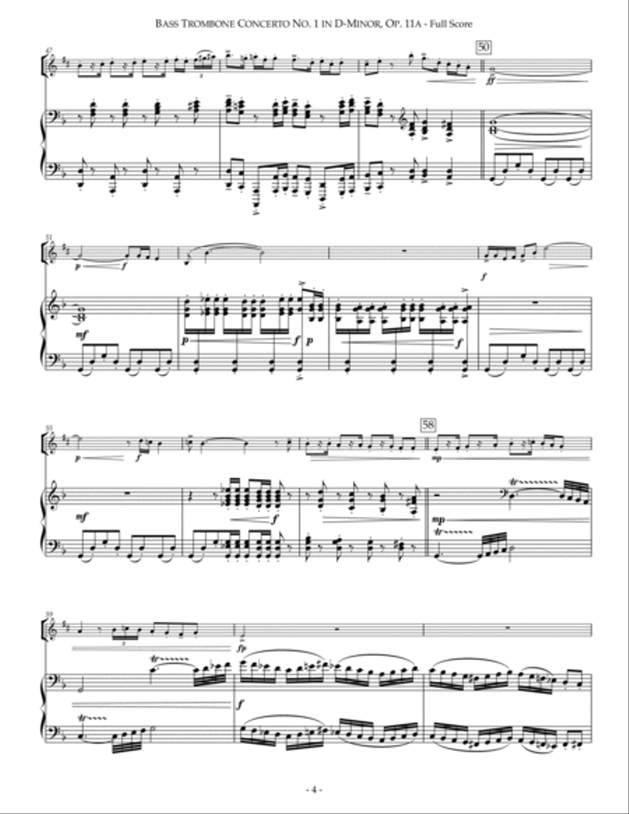 Concerto No. 1 in D-Minor, Op. 11a Baritone Saxophone scores gallery preview page 4