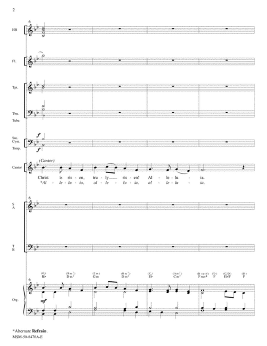 Christ Is Risen, Alleluia (Downloadable Full Score) image number null