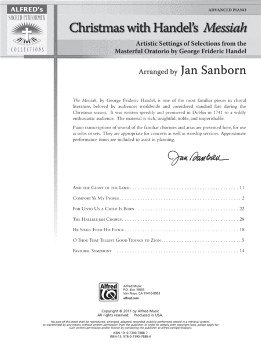 Christmas with Handel's Messiah Piano Solo scores gallery preview page 2
