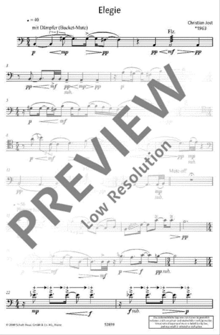 Elegy Elegy Trombone scores gallery preview page 2
