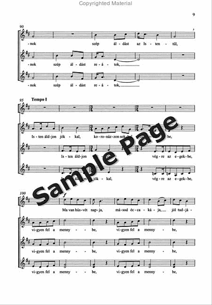 Husvet (Easter) Choir scores gallery preview page 10