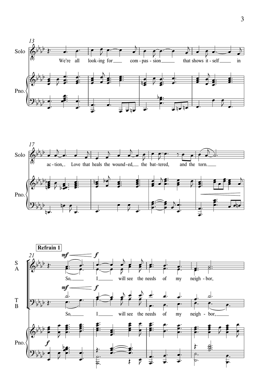 I Will Walk This Way 4-Part scores gallery preview page 2