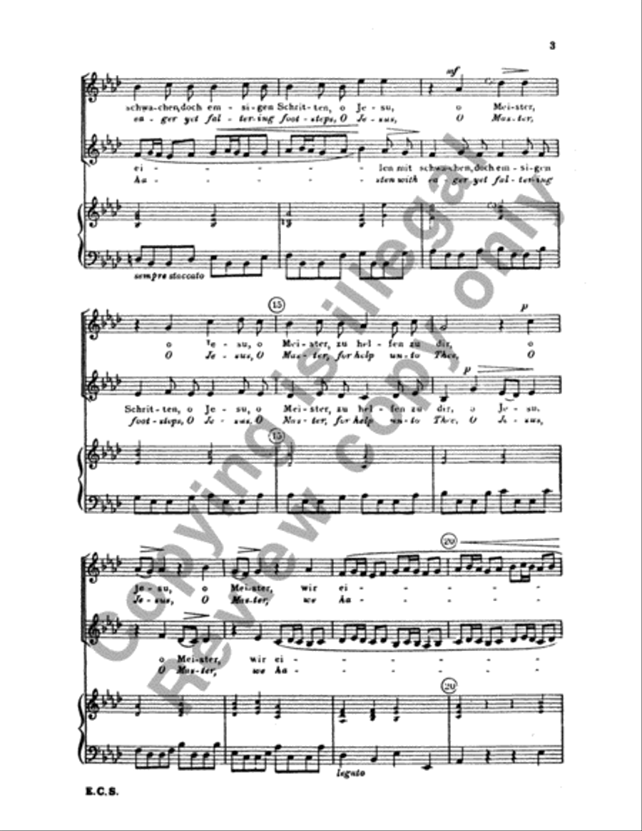 Wir eilen mit schwachen, doch emsigen Schritten (We hasten with eager) SA scores gallery preview page 13